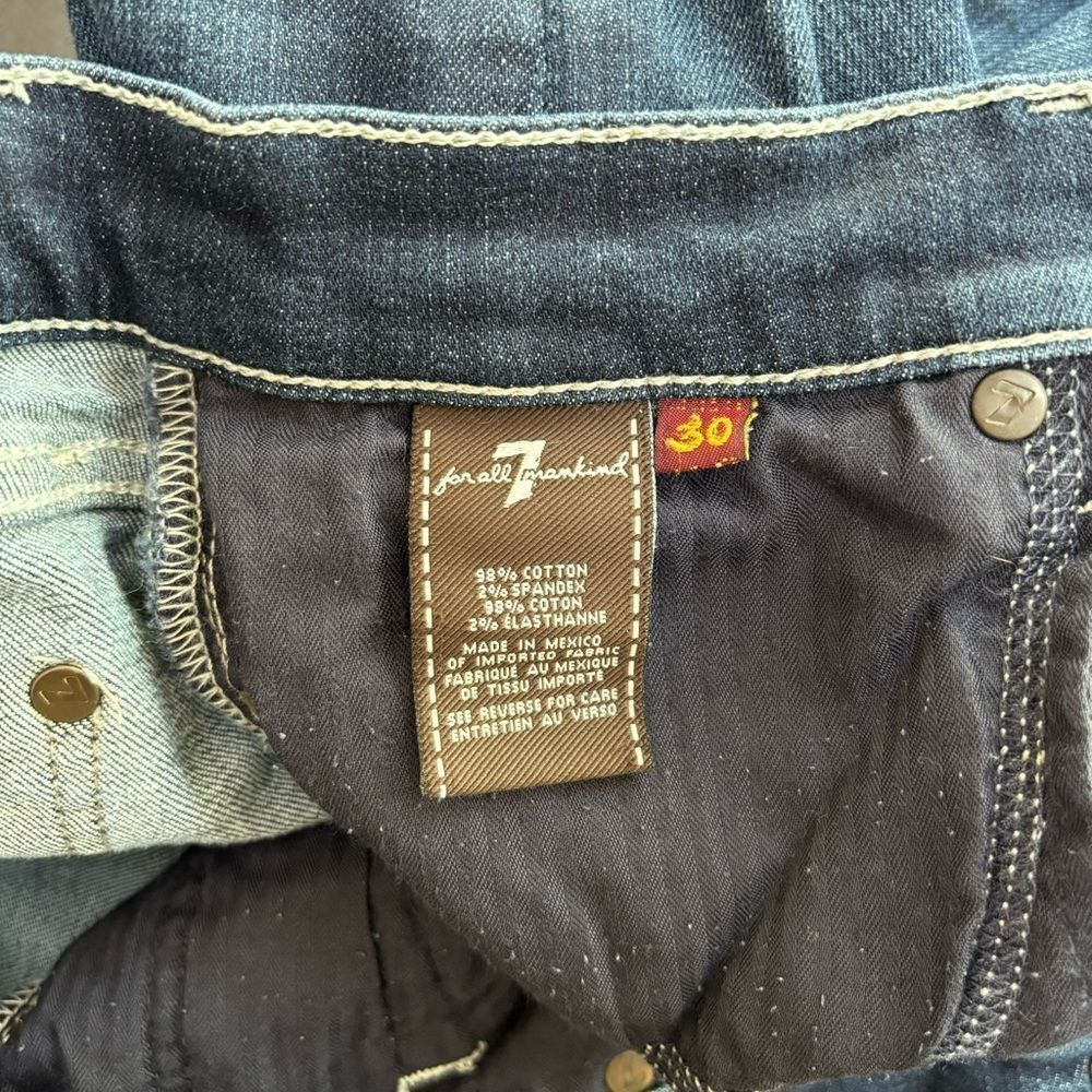 7‎ For All Mankind Gwenevere skinny jeans middle dark wash woman’s size 30 - Picture 4 of 7
